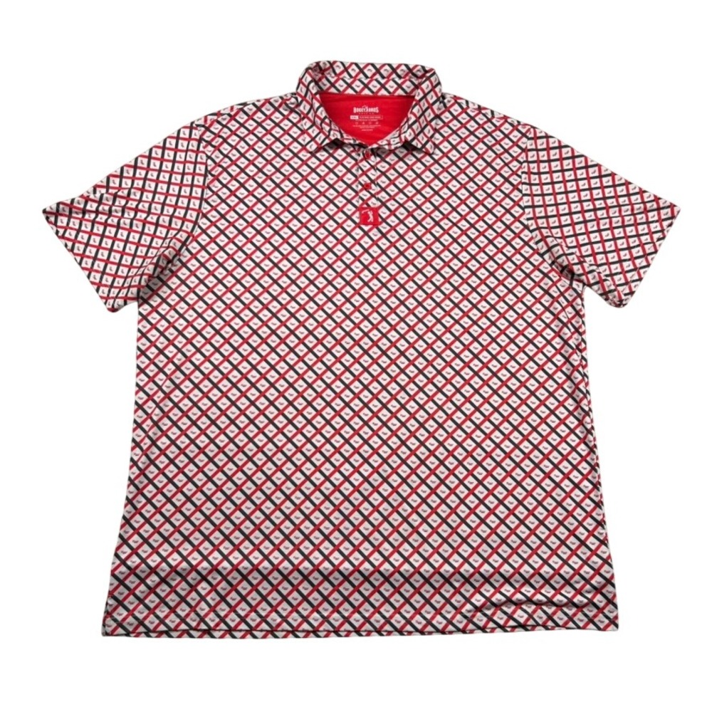Bogey Bros Golf Co Mens XXL Curves Right Lattice Red Black White Funny Beer Gag